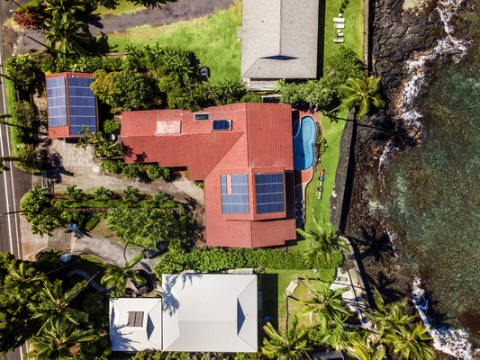 Aerial views of the homes surroundings