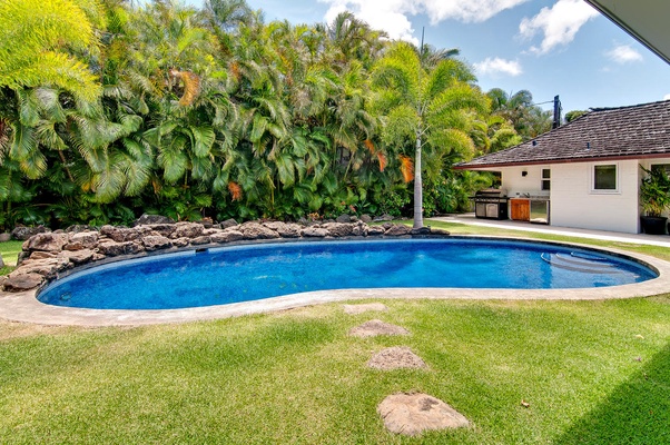 Lounge in the Backyard Near the Pool