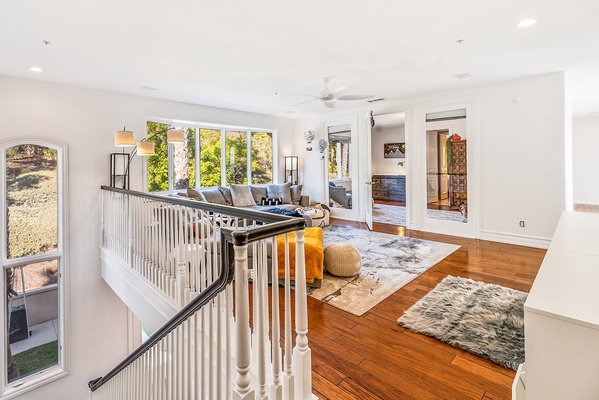 A fun and informal living room also in the second level.