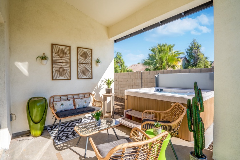 Backyard Seating with Hot-tub