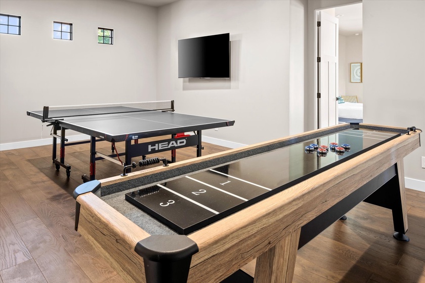 Game Room- Ping Pong table and Suffleboard