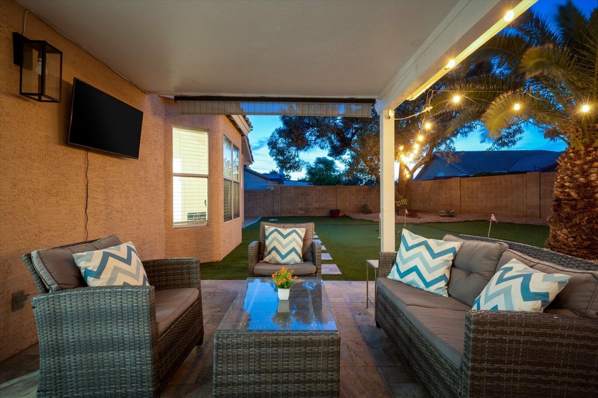Greenway on the Horizon - backyard seating