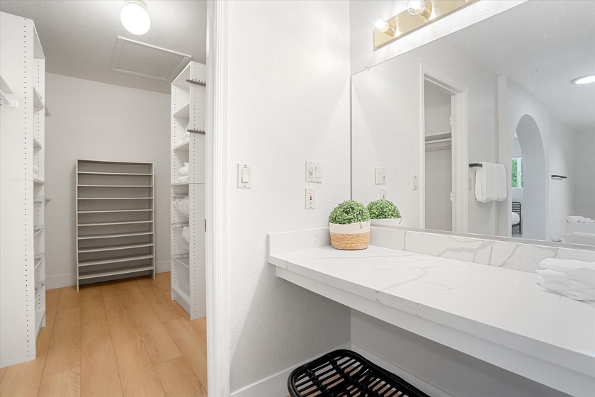 The Seaside Bohemian - Bathroom Vanity and walk-in closet