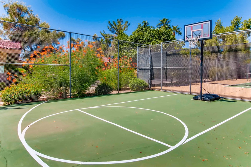 The complex also offers a basketball court for you to utilize during your stay