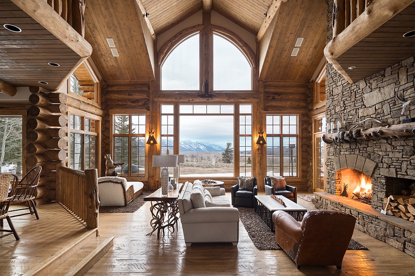 Great Room - Mountain View - Wilson, WY - Luxury Villa Rental