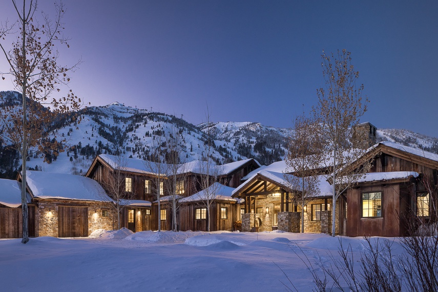 Front Exterior - Coyote Crossing - Teton Village, WY - Luxury Villa Rental