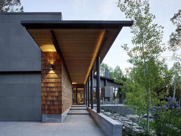 Front Entry - Main House - Fish Creek Compound - Wilson, WY - Luxury Villa Rental