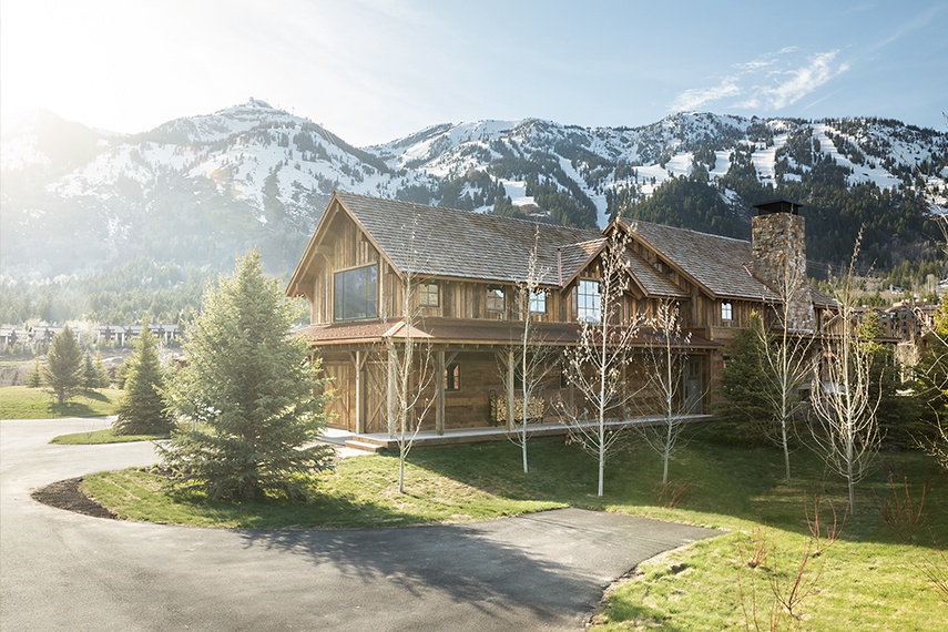 Front Exterior - Fish Creek Lodge 63 - Teton Village, WY - Luxury Villa Rental
