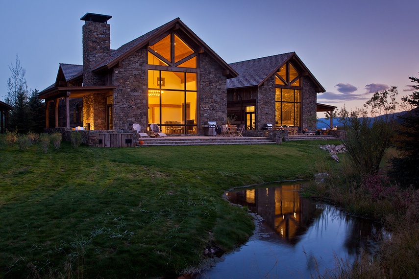 Back Exterior - Fish Creek Lodge 02 - Teton Village, WY - Luxury Cabin Rental