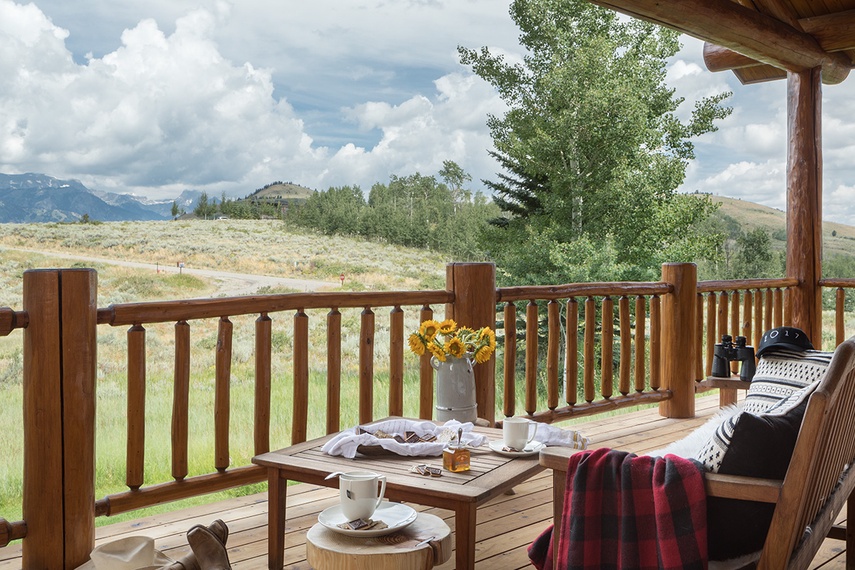 Great Room Balcony - Two Elk Lodge  - Jackson Hole, WY - Luxury Villa Rental