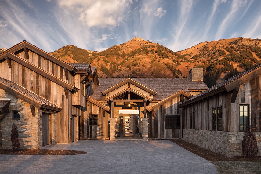 Front Exterior - Cirque View Homestead - Teton Village, WY - Luxury Villa Rental