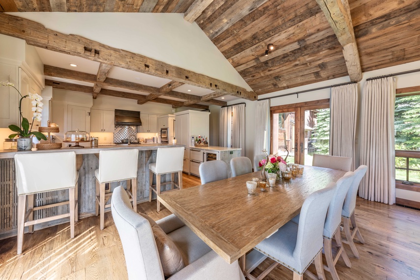 Kitchen & Dining - Shooting Star Cabin 04 - Teton Village, WY - Luxury Villa Rental