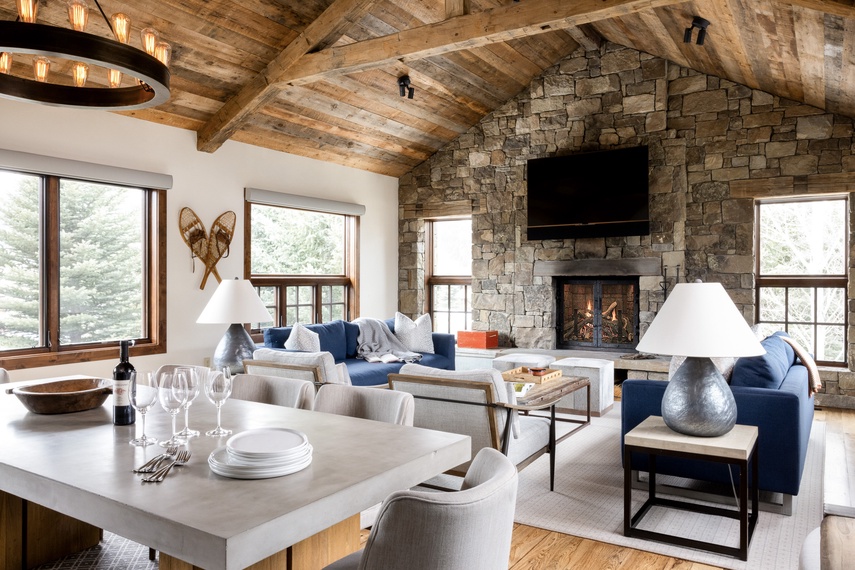 Great Room - Shooting Star Cabin 01 - Teton Village, WY - Luxury Villa Rental