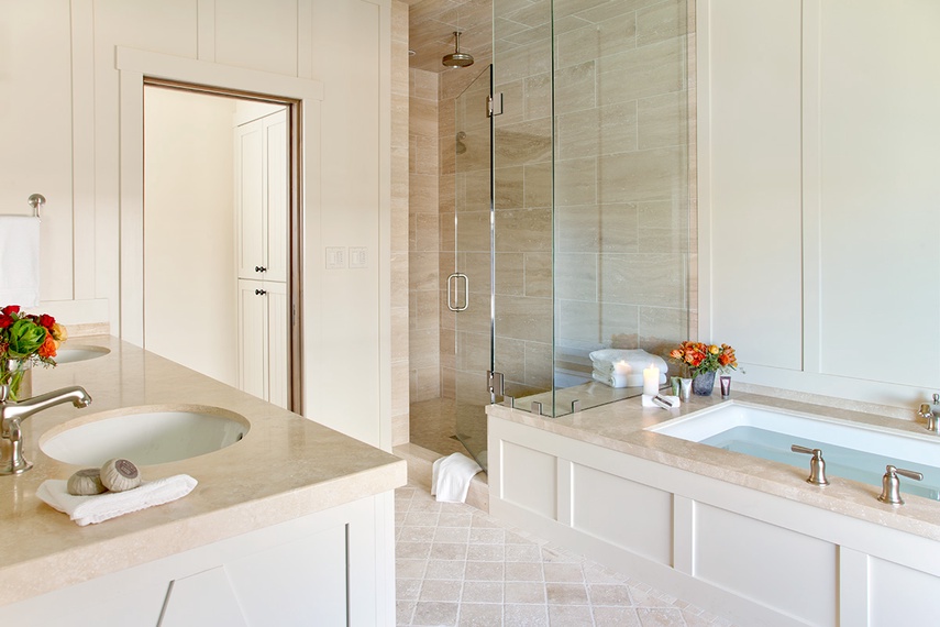 Primary Bathroom - Fish Creek Lodge 02 - Teton Village, WY - Luxury Cabin Rental