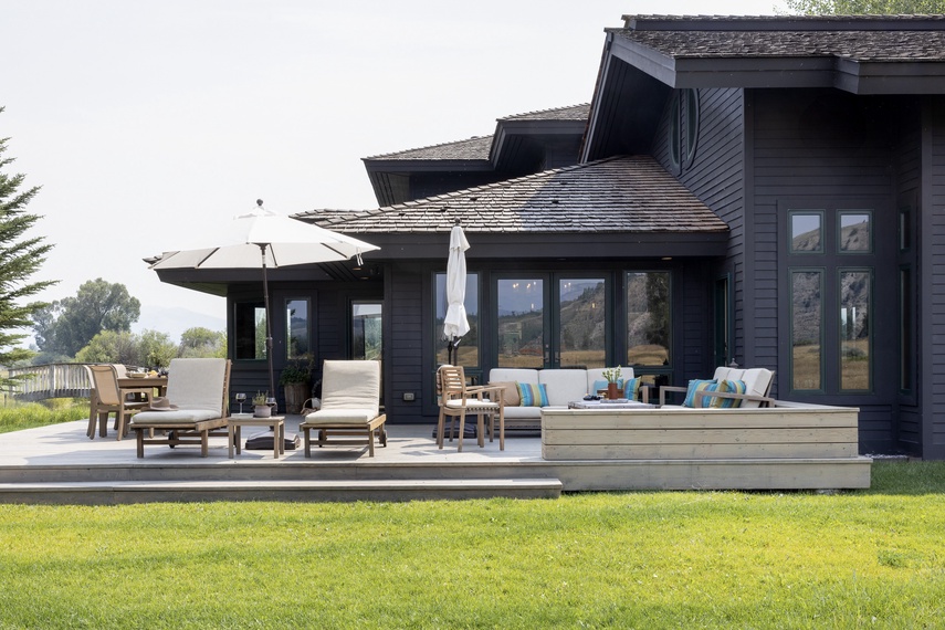 Back Exterior - Retreat on the Creek  - Jackson Hole, WY - Luxury Villa Rental