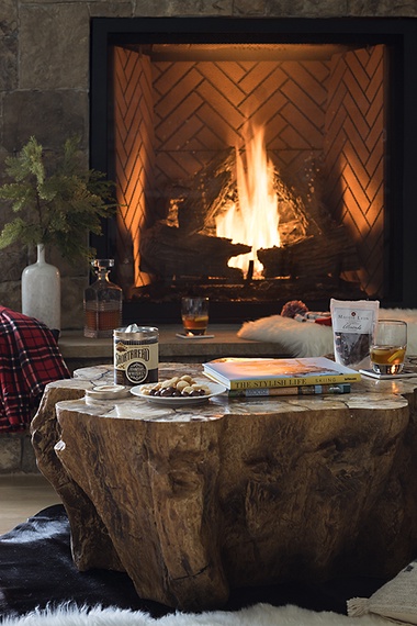 Fireplace - The Nest - Jackson, WY - Luxury Villa Rental