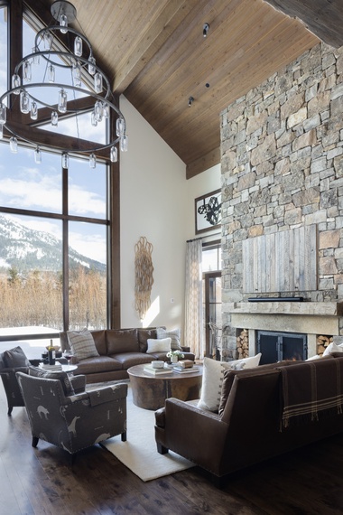 Great Room - Fish Creek Lodge 08 - Teton Village, WY - Luxury Villa Rental