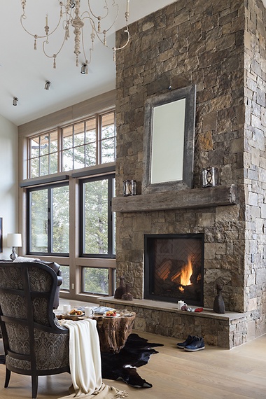 Fireplace - The Nest - Jackson, WY - Luxury Villa Rental