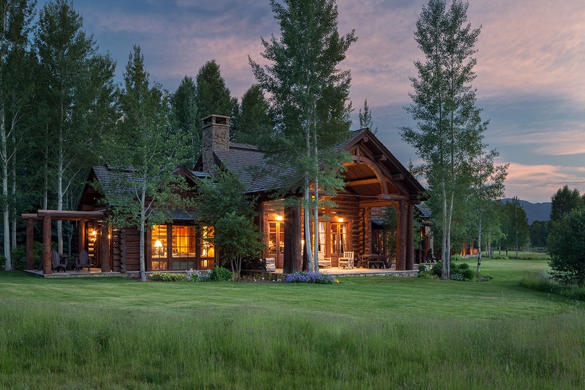 Rear Exterior - Grizzly Wulff Lodge - Jackson Hole, WY - Private Luxury Villa Rental