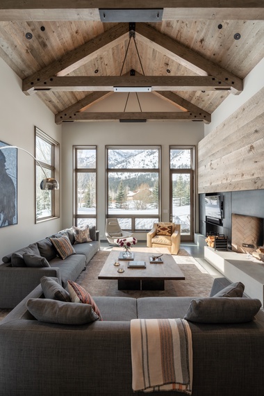 Great Room - Randonnée Lodge - Teton Village, WY - Luxury Villa Rental