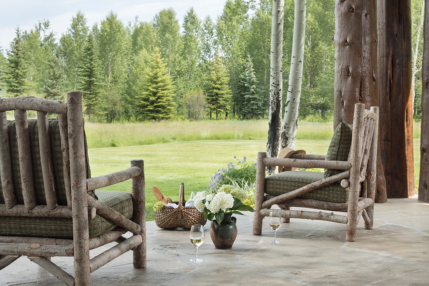 Patio - Grizzly Wulff Lodge - Jackson Hole, WY - Private Luxury Villa Rental