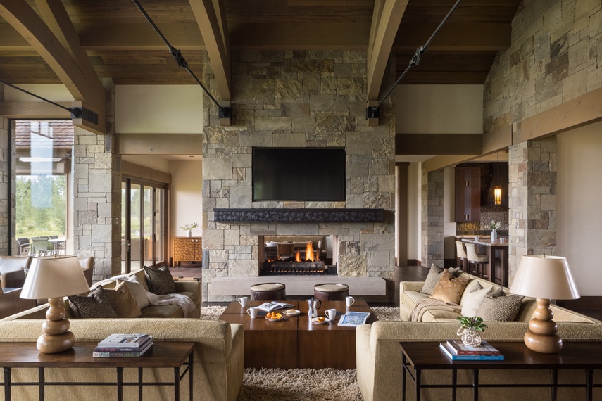 Great Room - Le Refuge - Jackson Hole, Wyoming - Luxury Villa Rental