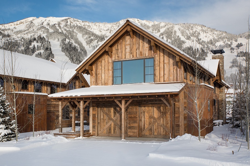 Front Exterior - Fish Creek Lodge 08 - Teton Village, WY - Luxury Villa Rental