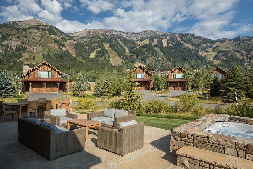 Patio - Fish Creek Lodge 63 - Teton Village, WY - Luxury Villa Rental