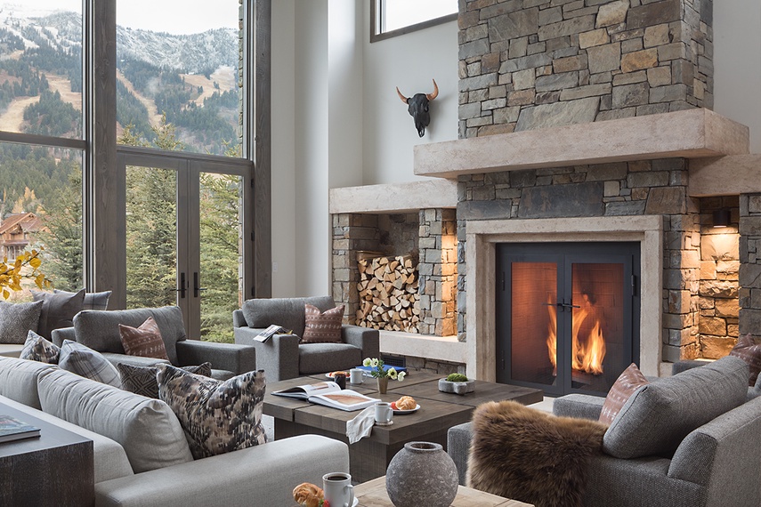 Great Room - Cirque View Homestead - Teton Village, WY - Luxury Villa Rental