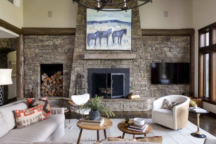 Great Room - Retreat on the Creek - Jackson Hole, WY - Luxury Villa Rental
