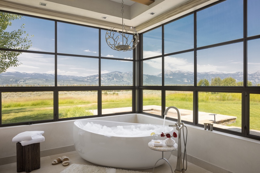 Primary Bathroom 1 - Le Refuge - Jackson Hole, Wyoming - Luxury Villa Rental
