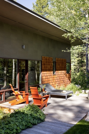 Front Deck - Guest House - Fish Creek Compound - Wilson, WY - Luxury Villa Rental