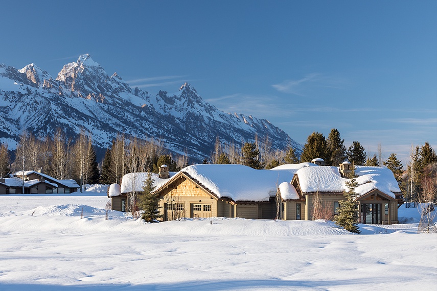 Front Exterior - Paintbrush Retreat - Jackson Hole, WY - Luxury Villa Rental