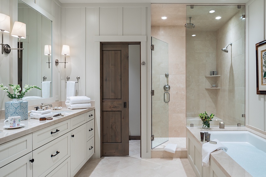 Primary Bathroom - Fish Creek Lodge 63 - Teton Village, WY - Luxury Villa Rental