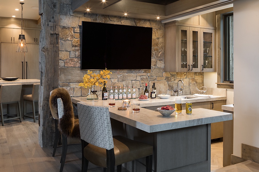 Bar - Cirque View Homestead - Teton Village, WY - Luxury Villa Rental