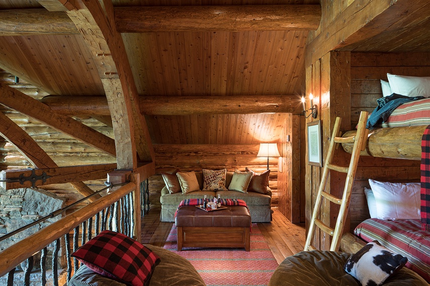 Loft with Bunks - Grizzly Wulff Lodge - Jackson Hole, WY - Private Luxury Villa Rental