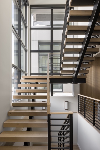 Stairs from Main Level to Guest Level - Glenwood 11 - Jackson, WY - Luxury Villa Rental