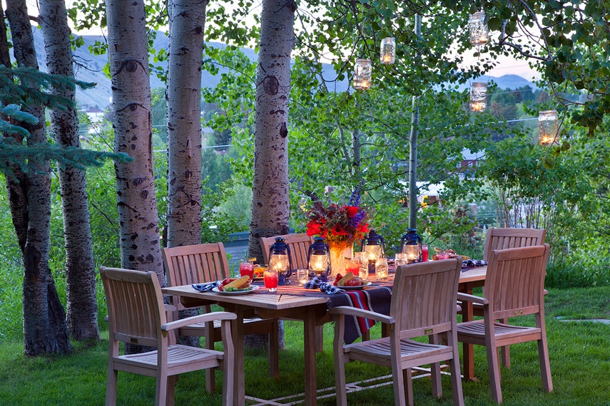 Outdoor Dining - The Cabin - Jackson Hole, WY - Luxury Villa Rental