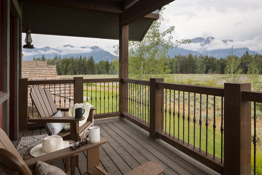 Deck off Guest Bedroom 05 - Northern Exposure - Jackson, WY - Luxury Villa Rental