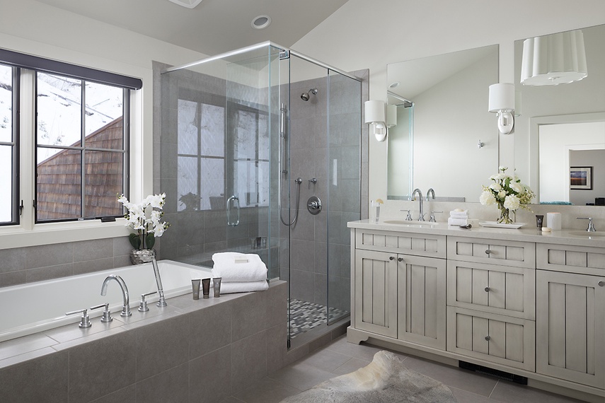 Primary Bathroom - The Nest - Jackson, WY - Luxury Villa Rental
