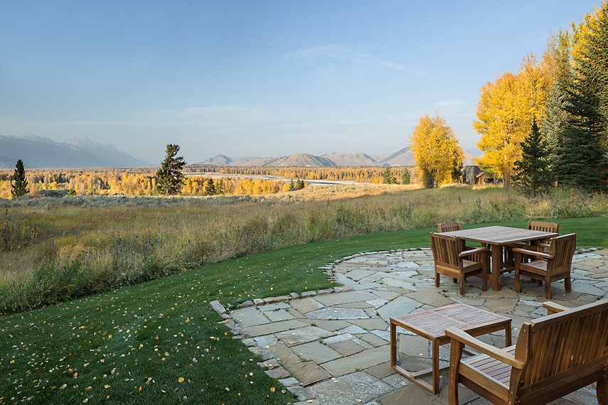 View from Patio - Mountain View - Wilson, WY - Luxury Villa Rental