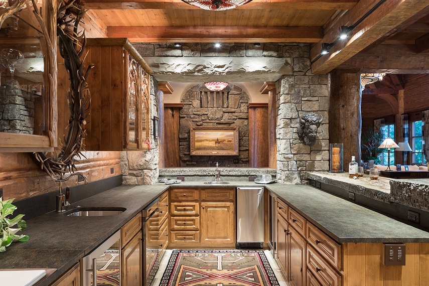 Bar - Royal Wulff Lodge - Jackson Hole, WY - Private Luxury Villa Rental