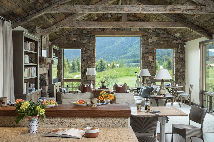 Great Room - Four Pines 12 - Teton Village, WY - Luxury Villa Rental