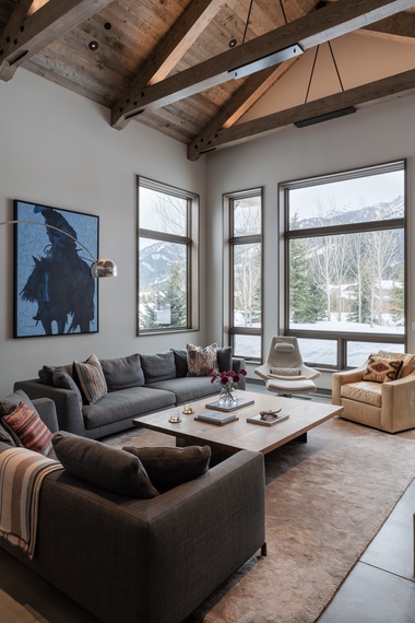 Great Room - Randonnée Lodge - Teton Village, WY - Luxury Villa Rental