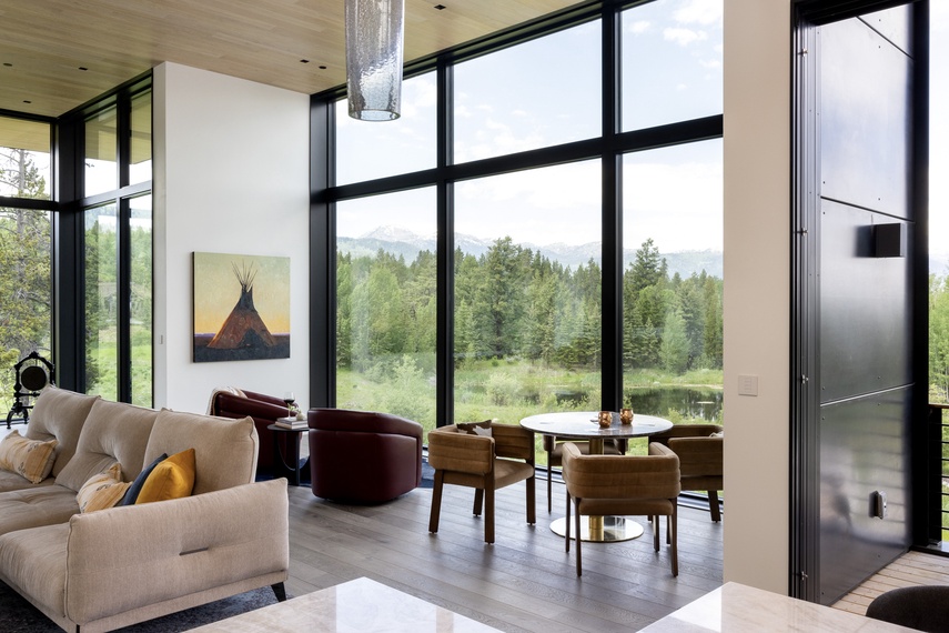 Sitting Area - Eagle's Vantage - Wilson, Wyoming - Luxury Villa Rental