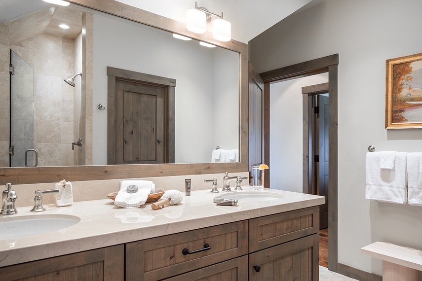 Guest Bathroom - Fish Creek Lodge 63 - Teton Village, WY - Luxury Villa Rental