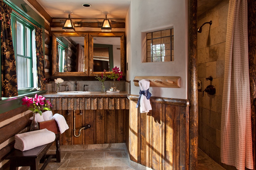 Primary Bathroom - The Cabin - Jackson Hole, WY - Luxury Villa Rental