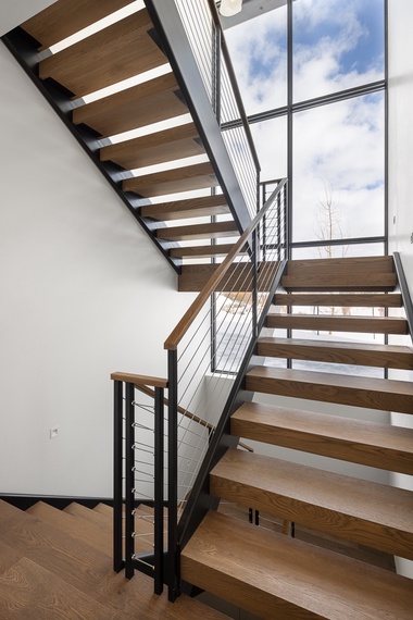 Stairs to Upper Level - Northern Hideaway - Jackson, WY - Luxury Villa Rental