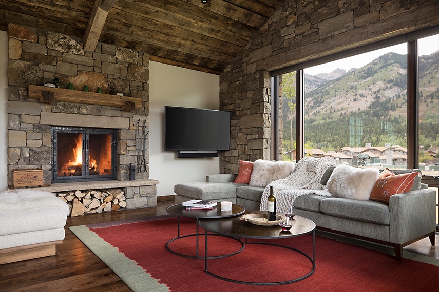 Great Room - Four Pines 07 - Teton Village, WY - Luxury Villa Rental