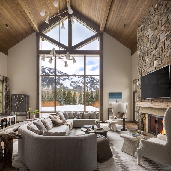 Great Room - Fish Creek Lodge 05 - Teton Village, WY - Luxury Villa Rental